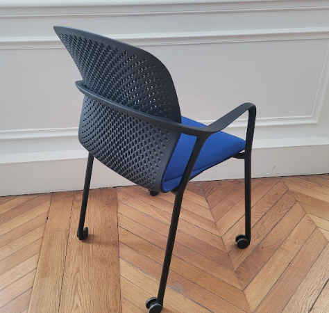 Chaise de réunion Hermann Miller PREMIERE bleue - OCCASION – Image 3