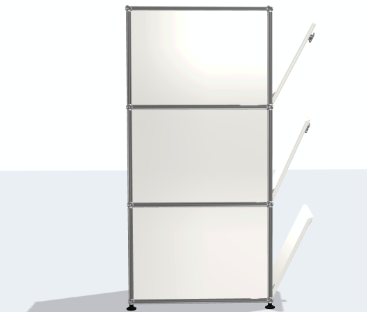 Meuble USM Haller gris clair 3 portes abattantes - OCCASION – Image 4