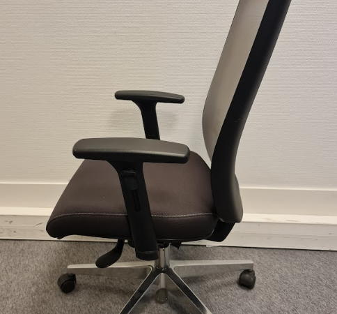 Fauteuils ergonomiques dossier gris clair/assise gris foncé SIDOE - OCCASION – Image 4