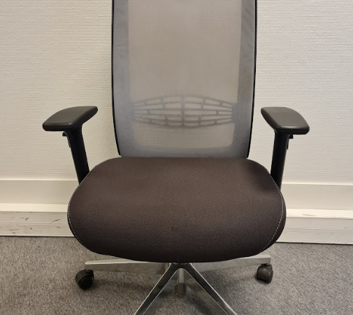 Fauteuils ergonomiques dossier gris clair/assise gris foncé SIDOE - OCCASION – Image 3