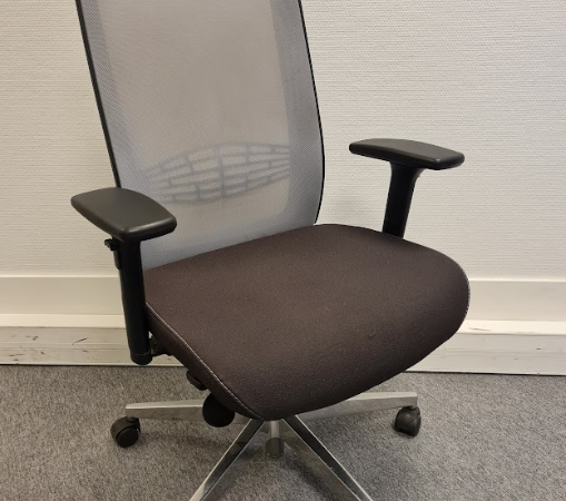 Fauteuils ergonomiques dossier gris clair/assise gris foncé SIDOE - OCCASION – Image 2