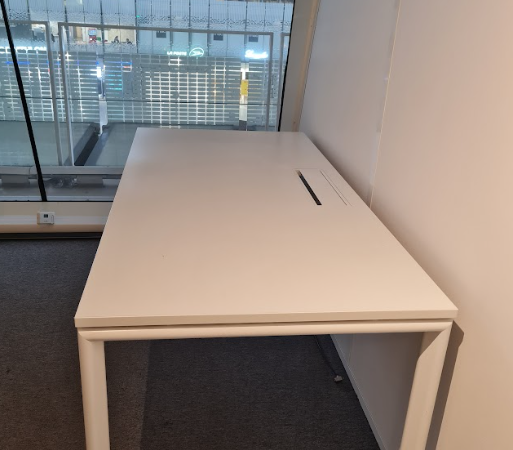 Bureau individuel 160 x 80 Blanc SIDOE - OCCASION – Image 3