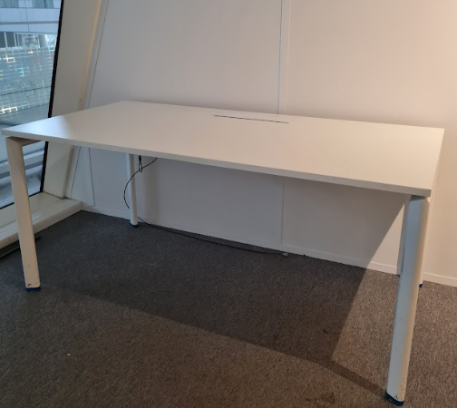 Bureau individuel 160 x 80 Blanc SIDOE - OCCASION – Image 2