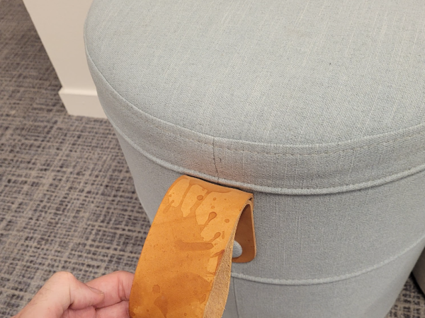 Lot de 2 poufs Bolia Bleu ciel et Gris DESIR 8 - OCCASION – Image 3