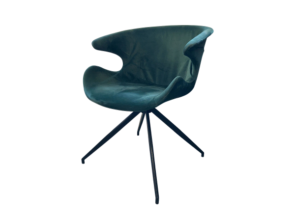 Chauffeuse-Zuiver-velours-vert-m-tal-noir-JOBI-OCCASION