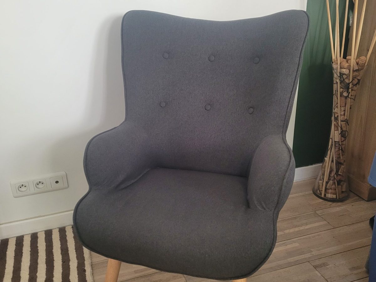 Fauteuil lounge scandinave AUBY - OCCASION – Image 2