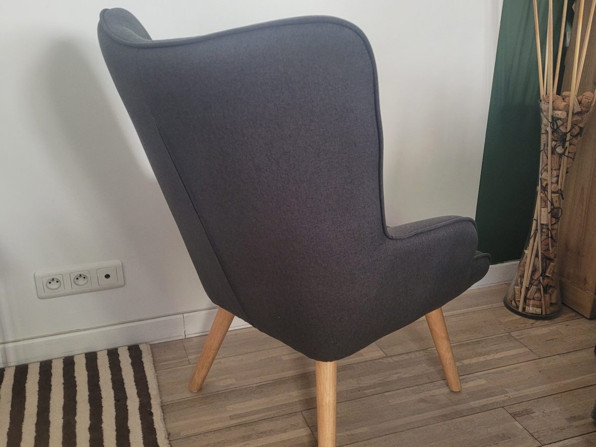 Fauteuil lounge scandinave AUBY - OCCASION – Image 3