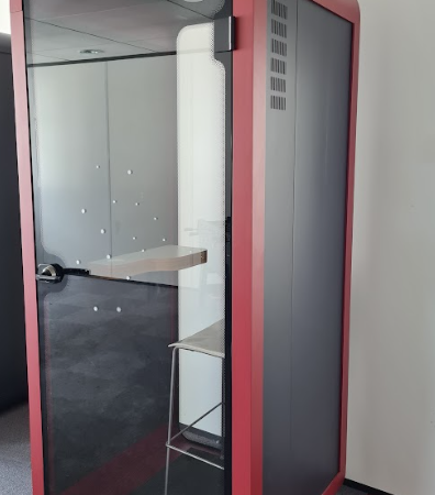 Cabine individuelle Sound box rouge HIDA - OCCASION – Image 6