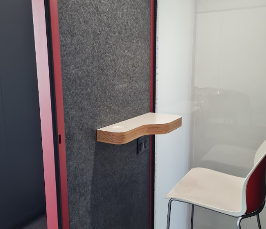 Cabine individuelle Sound box rouge HIDA - OCCASION – Image 4