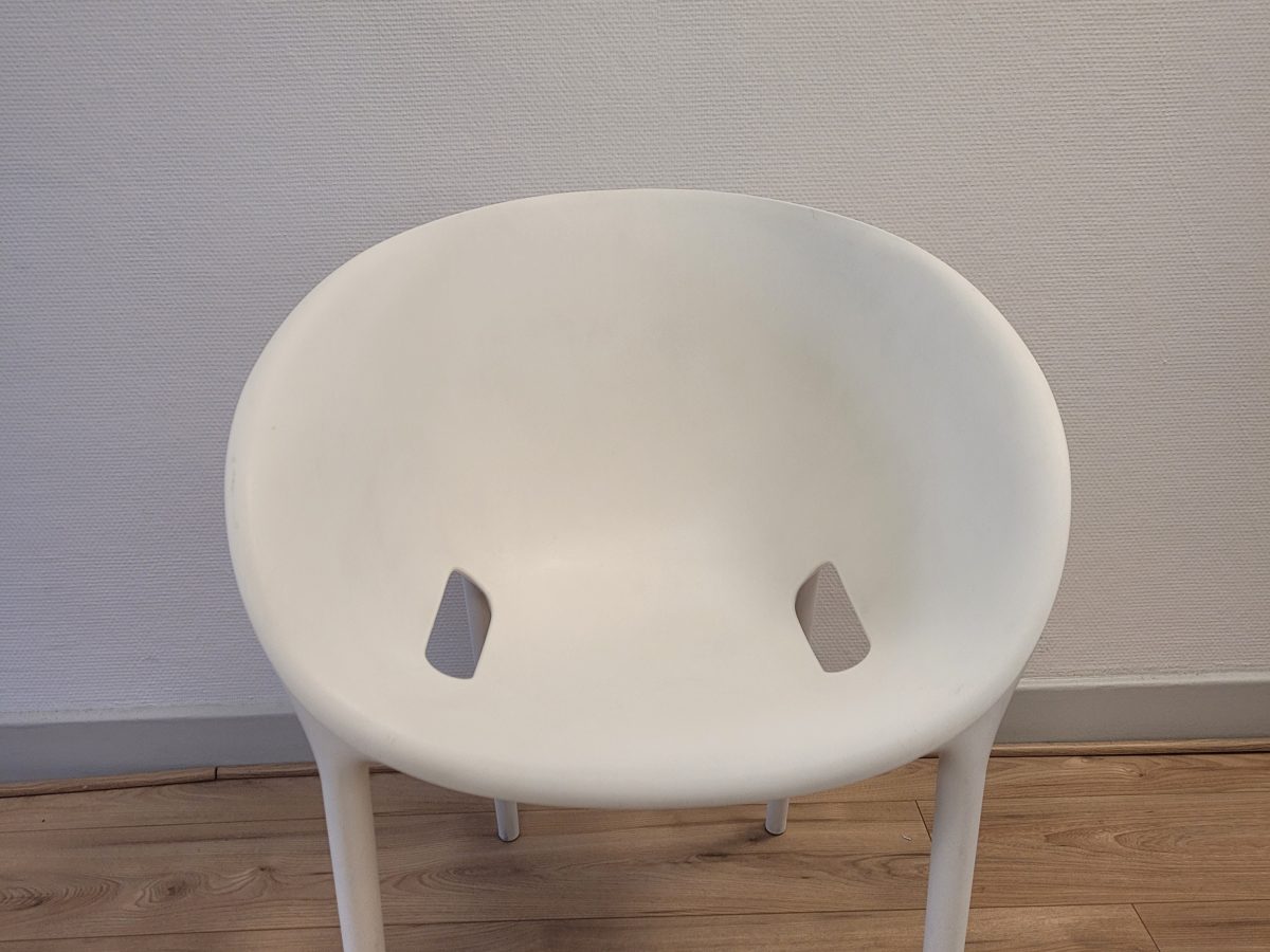 Chaise DISQUE Egg Blanche - OCCASION – Image 2