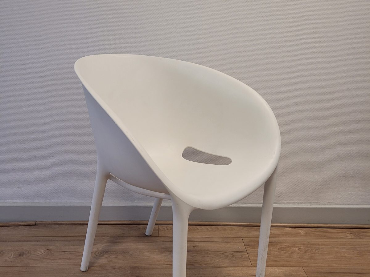 Chaise DISQUE Egg Blanche - OCCASION – Image 3