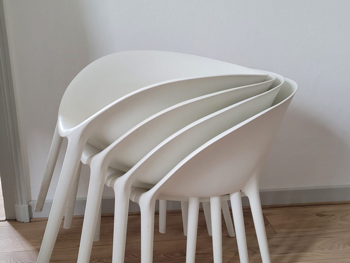 Chaise DISQUE Egg Blanche - OCCASION – Image 5