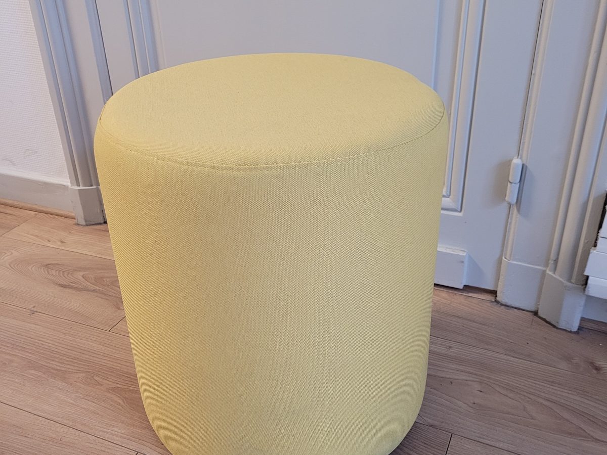 Pouf rond Jaune 40cm DISQUE - OCCASION – Image 2
