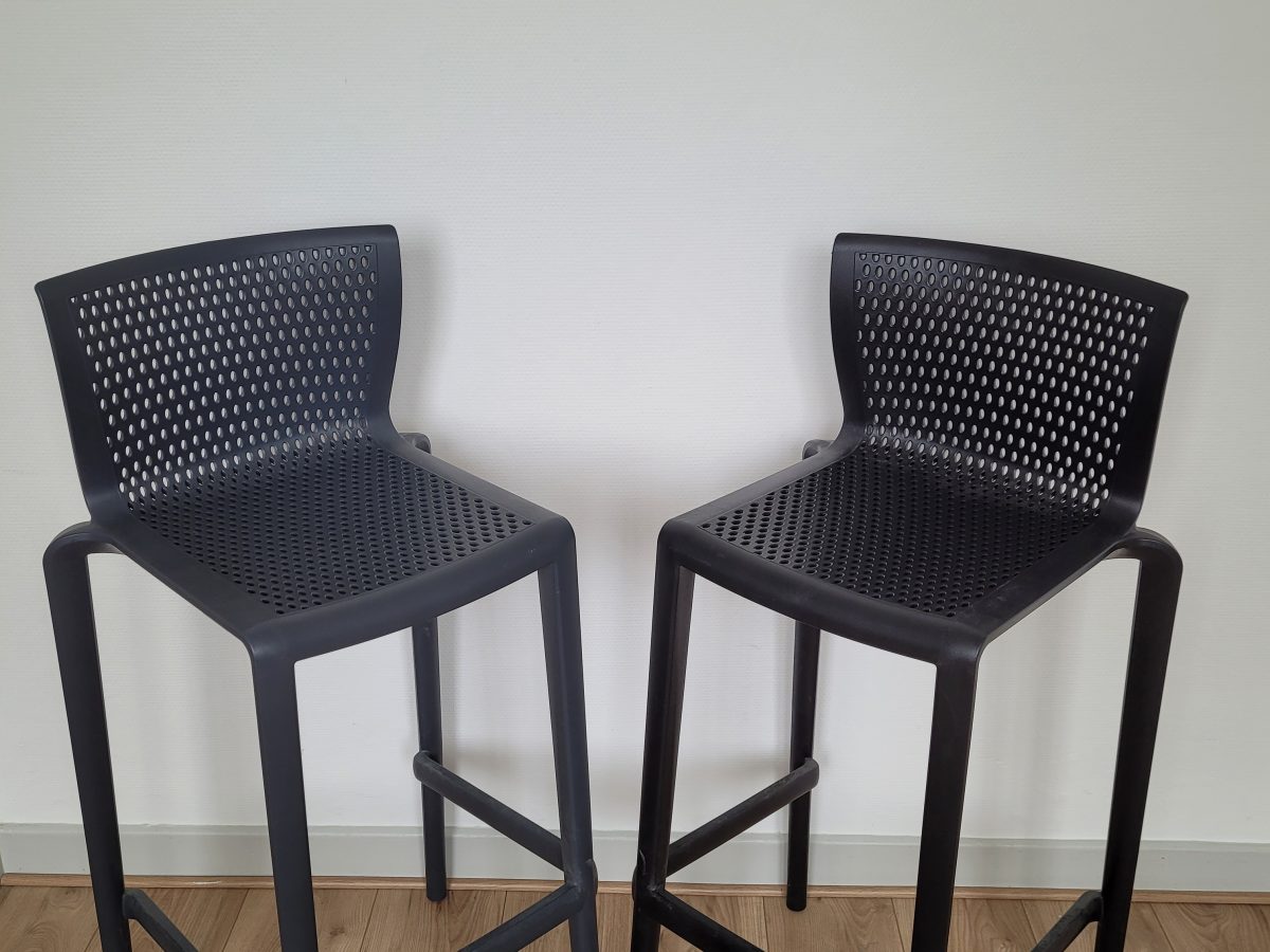 Chaise haute empilable Docker DISQUE grise - OCCASION – Image 6