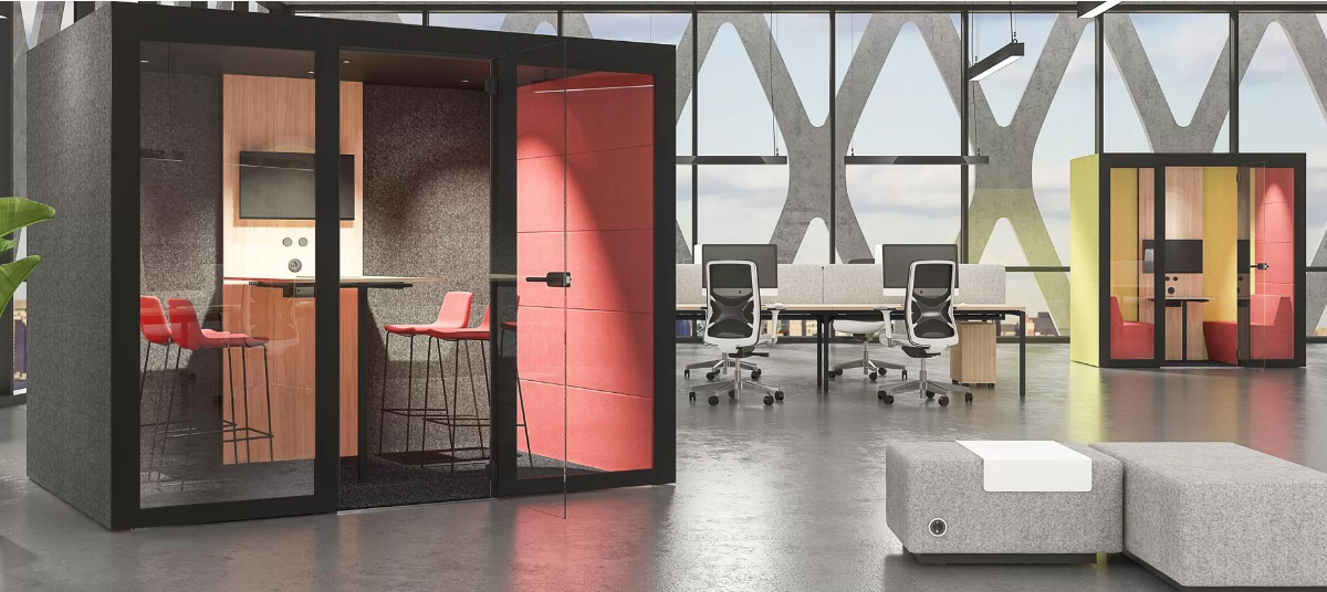 Cabine acoustique Narbutas 4 personnes assise haute - OCCASION – Image 9