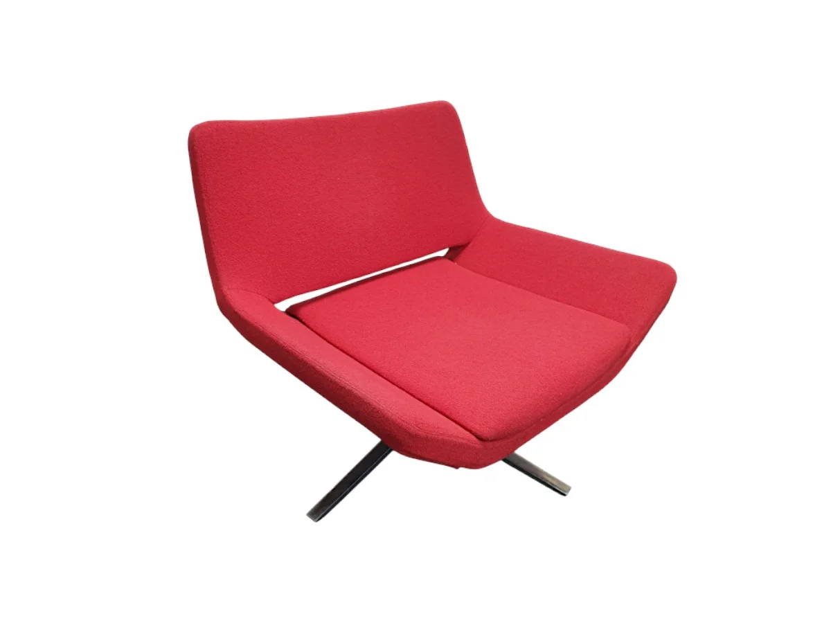 Fauteuil-lounge-B-B-Italia-rouge-OCCASION