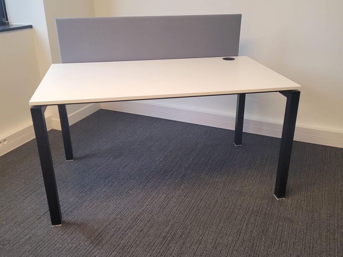 Bureau individuel Aléa blanc 140x80cm DESIR 9 - OCCASION – Image 2