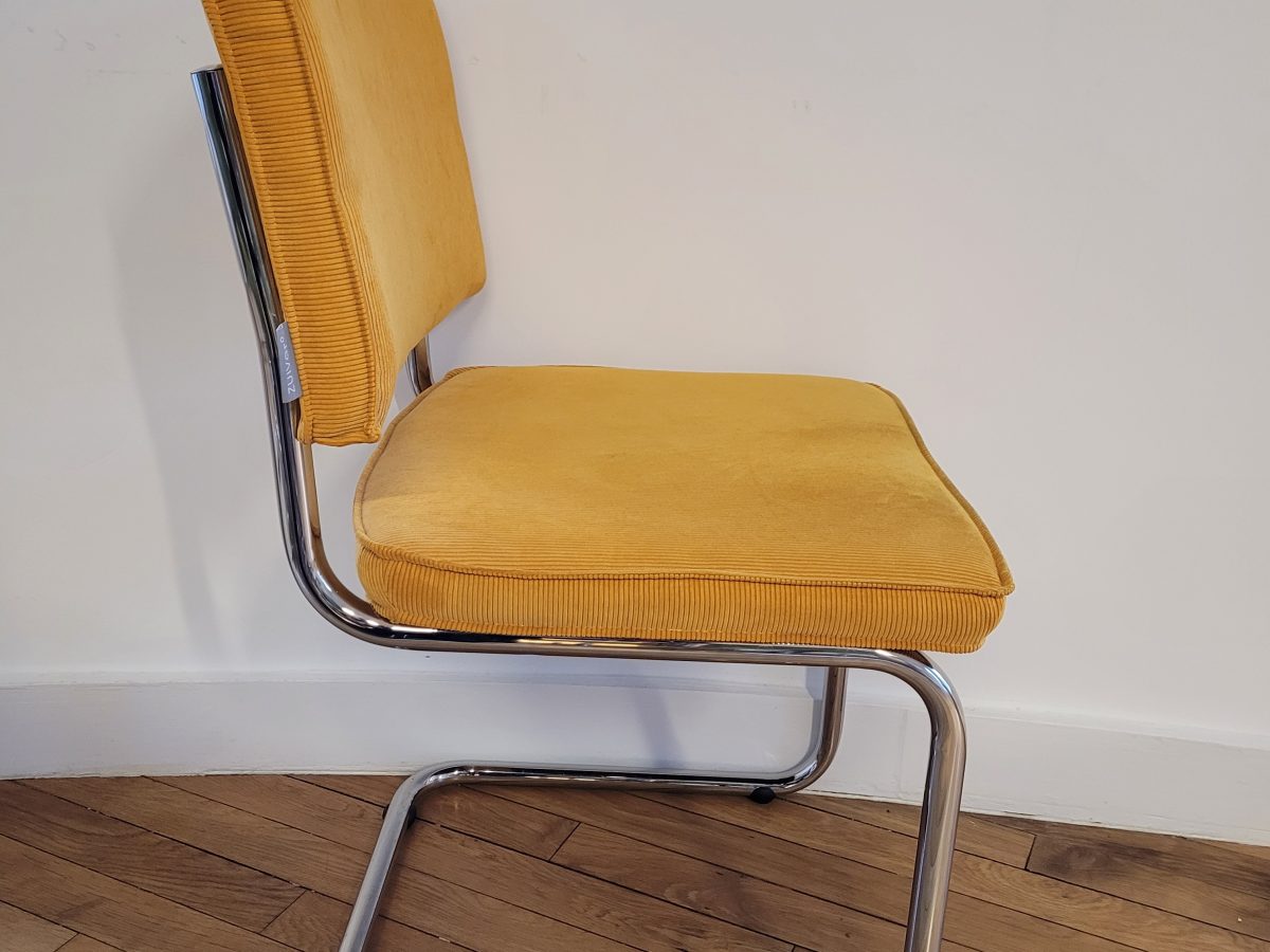 Chaise de réunion Zuiver Ridge Rib Jaune - OCCASION – Image 2